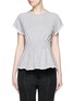 Main View - Click To Enlarge - T BY ALEXANDER WANG - Shirred waist French terry peplum muscle top