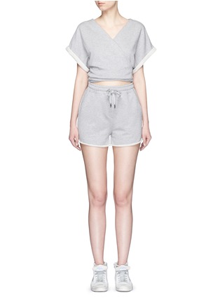 Main View - Click To Enlarge - T BY ALEXANDER WANG - Tie back French terry rompers