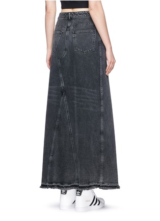 Back View - Click To Enlarge - T BY ALEXANDER WANG - Deconstructed denim maxi skirt