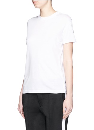 Front View - Click To Enlarge - T BY ALEXANDER WANG - Fold cuff superfine cotton jersey T-shirt