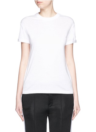 Main View - Click To Enlarge - T BY ALEXANDER WANG - Fold cuff superfine cotton jersey T-shirt