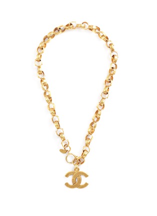 Main View - Click To Enlarge - VINTAGE CHANEL - Logo pendant chain necklace