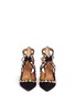 Front View - Click To Enlarge - AQUAZZURA - 'Byzantine' stud suede lace-up pumps