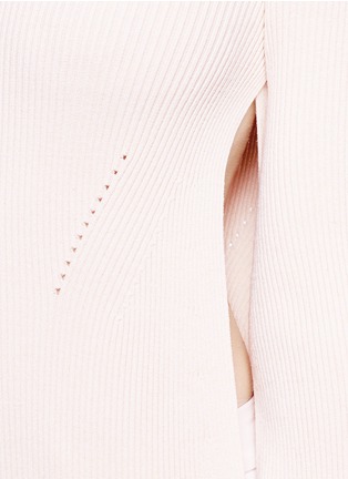 Detail View - Click To Enlarge - STELLA MCCARTNEY - Wool blend rib knit maxi dress