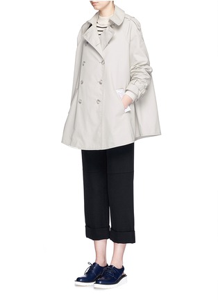 Figure View - Click To Enlarge - STELLA MCCARTNEY - Cotton twill short flare trench coat