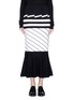 Main View - Click To Enlarge - PREEN BY THORNTON BREGAZZI - 'Nev' variegated stripe knit midi skirt