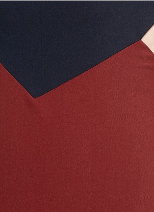 Detail View - Click To Enlarge - ELIZABETH AND JAMES - 'Riza' colourblock cutout V-strap pencil dress