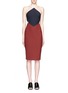 Main View - Click To Enlarge - ELIZABETH AND JAMES - 'Riza' colourblock cutout V-strap pencil dress