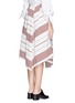 Back View - Click To Enlarge - ELIZABETH AND JAMES - 'Watson' gathered foldover stripe skirt