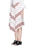 Front View - Click To Enlarge - ELIZABETH AND JAMES - 'Watson' gathered foldover stripe skirt