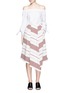 Figure View - Click To Enlarge - ELIZABETH AND JAMES - 'Watson' gathered foldover stripe skirt