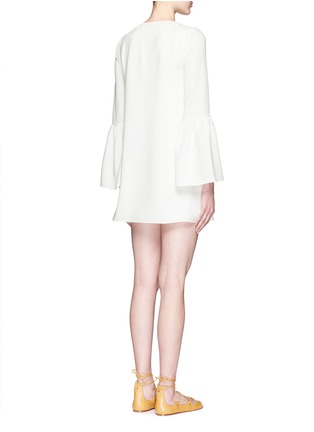 Back View - Click To Enlarge - ELIZABETH AND JAMES - 'Maitai' bell sleeve crepe dress