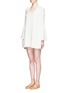 Front View - Click To Enlarge - ELIZABETH AND JAMES - 'Maitai' bell sleeve crepe dress