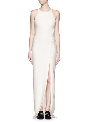 Main View - Click To Enlarge - ELIZABETH AND JAMES - 'Amya' asymmetric lace-up dress