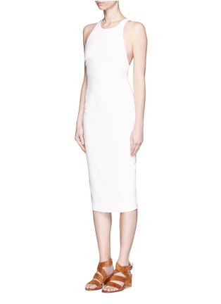 Front View - Click To Enlarge - ELIZABETH AND JAMES - 'Darla' bow tie crisscross back midi dress