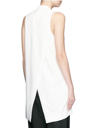 Back View - Click To Enlarge - ELIZABETH AND JAMES - 'Neema' crepe sleeveless long vest
