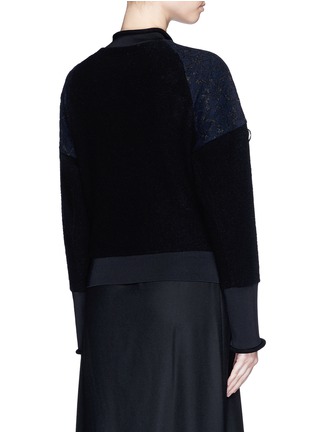 Back View - Click To Enlarge - 3.1 PHILLIP LIM - Utility strap felt floral lace sweatshirt