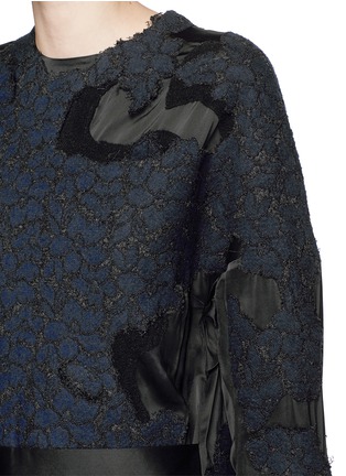 Detail View - Click To Enlarge - 3.1 PHILLIP LIM - Destroyed lace charmeuse dress