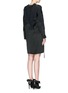 Back View - Click To Enlarge - 3.1 PHILLIP LIM - Destroyed lace charmeuse dress