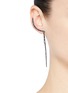 Figure View - Click To Enlarge - CRISTINAORTIZ - Diamond rhodium 9k white gold crescent drop earrings