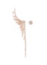 Main View - Click To Enlarge - CRISTINAORTIZ - Diamond 9k gold mismatched feather earrings
