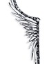 Detail View - Click To Enlarge - CRISTINAORTIZ - Black diamond 9k gold single wing creeper earring