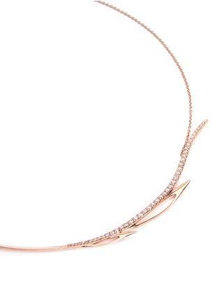Figure View - Click To Enlarge - CRISTINAORTIZ - Diamond 9k rose gold wing necklace