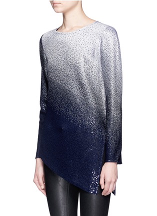 Front View - Click To Enlarge - ST. JOHN - Sequin gradient shimmer knit sweater