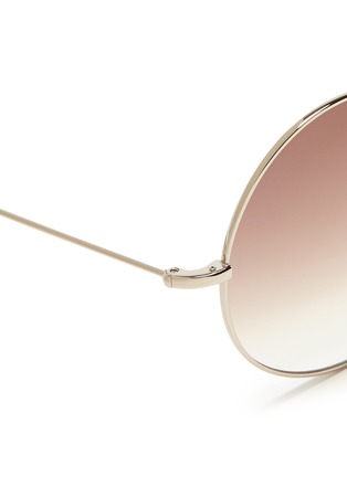 Detail View - Click To Enlarge - VALENTINO GARAVANI - Tortoiseshell acetate brow bar irregular sunglasses
