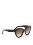 Figure View - Click To Enlarge - VALENTINO GARAVANI - 'Camubutterfly' muted print acetate sunglasses
