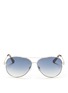 Main View - Click To Enlarge - VALENTINO GARAVANI - Wire rim aviator sunglasses