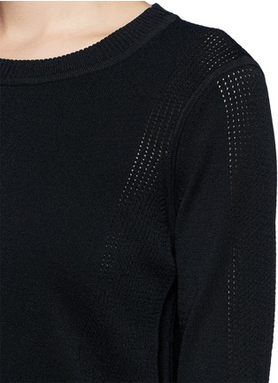 Detail View - Click To Enlarge -  - Ellen eyelet knit sweater