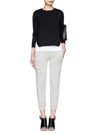 Figure View - Click To Enlarge -  - Ellen eyelet knit sweater