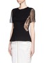 Front View - Click To Enlarge - JASON WU - Lace trim peplum top
