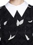 Detail View - Click To Enlarge - ERDEM - Brenton feather embellished lace overlay dress