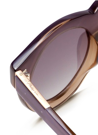 Detail View - Click To Enlarge - 3.1 PHILLIP LIM - Chunky round keyhole acetate sunglasses