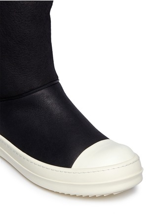 Detail View - Click To Enlarge - RICK OWENS  - Shearling ankle boots