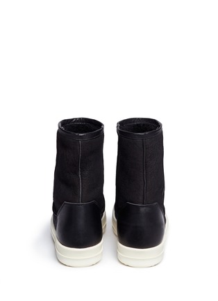 Back View - Click To Enlarge - RICK OWENS  - Shearling ankle boots