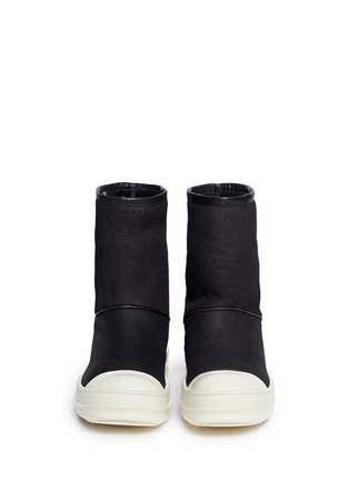 Figure View - Click To Enlarge - RICK OWENS  - Shearling ankle boots