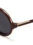 Detail View - Click To Enlarge - 3.1 PHILLIP LIM - x Linda Farrow metal rim round sunglasses