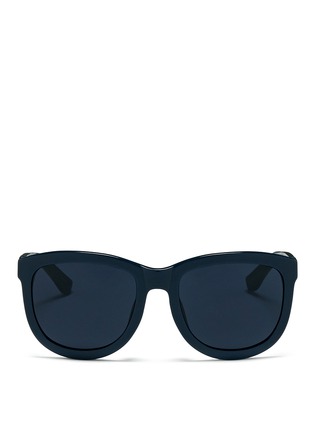 Main View - Click To Enlarge - THE ROW - x Linda Farrow leather temple D-frame sunglasses