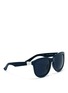 Figure View - Click To Enlarge - THE ROW - x Linda Farrow leather temple D-frame sunglasses