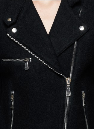 Detail View - Click To Enlarge - MC Q - Wool felt biker jacket