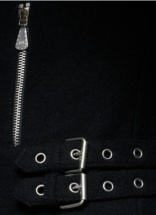 Detail View - Click To Enlarge - MC Q - Wool felt biker jacket
