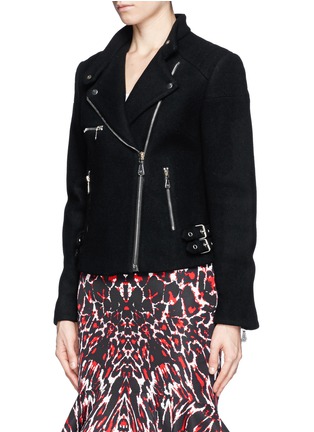 Front View - Click To Enlarge - MC Q - Wool felt biker jacket