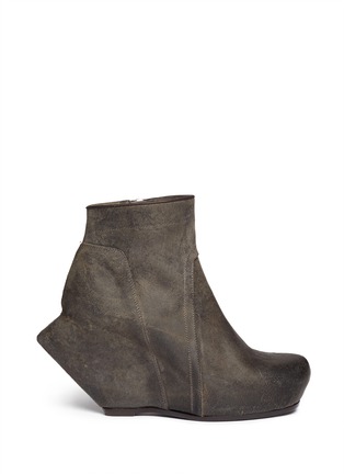 Main View - Click To Enlarge - RICK OWENS  - Spike heel wedge boots