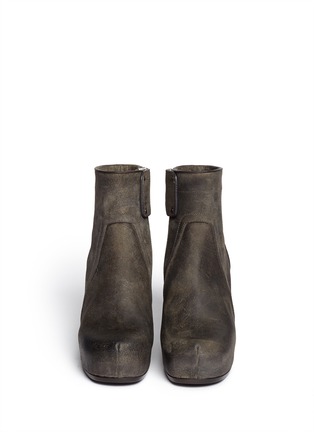 Figure View - Click To Enlarge - RICK OWENS  - Spike heel wedge boots