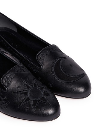 Detail View - Click To Enlarge - ALEXANDER MCQUEEN - Sun and moon cutout leather slip-ons