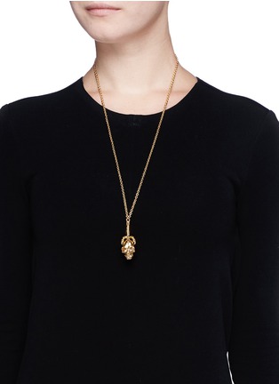 Figure View - Click To Enlarge - ALEXANDER MCQUEEN - Claw skull necklace