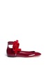Main View - Click To Enlarge - ALEXANDER MCQUEEN - Velvet ribbon patent leather ballerina flats
